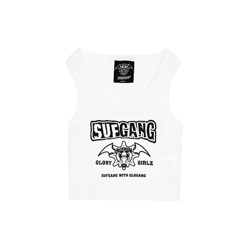 SUFGLO CROP TANK OFF WHITE