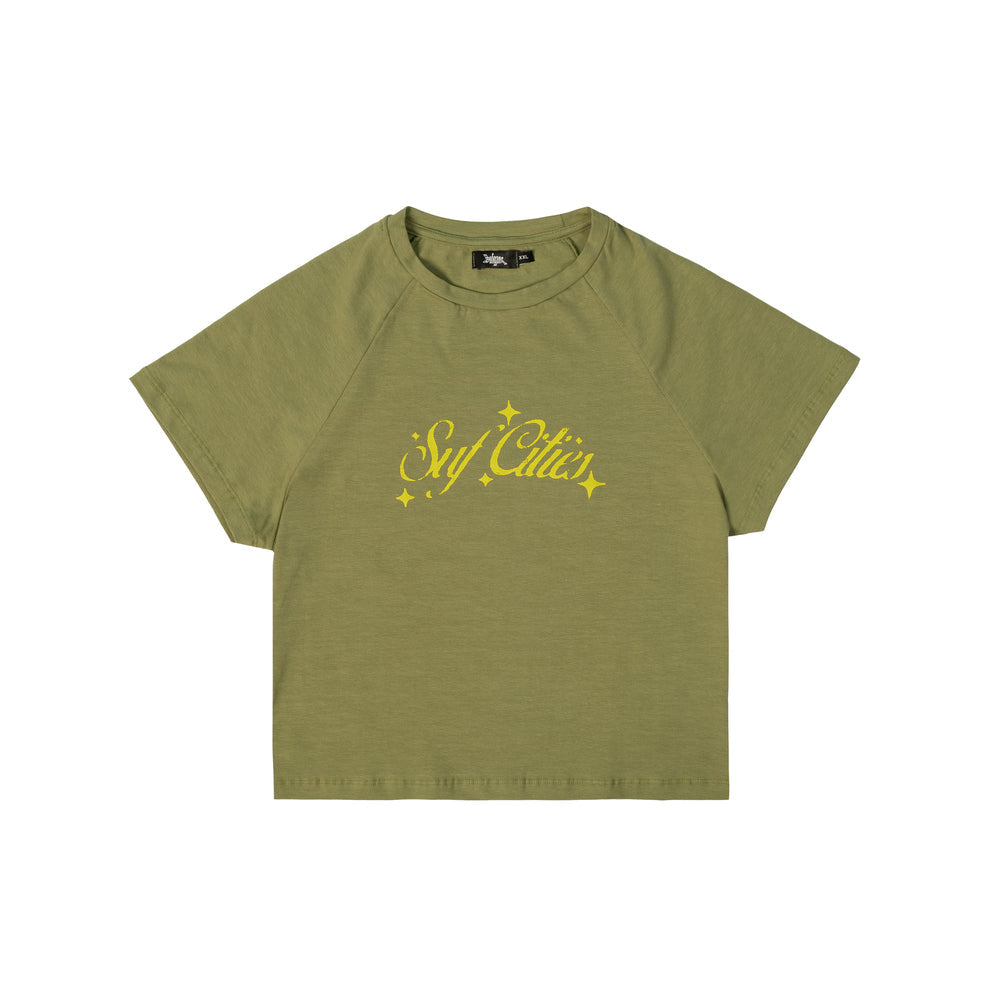 BABY TEE SUF CITIES MILITARY GREEN