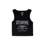SUFGLO CROP TANK BLACK