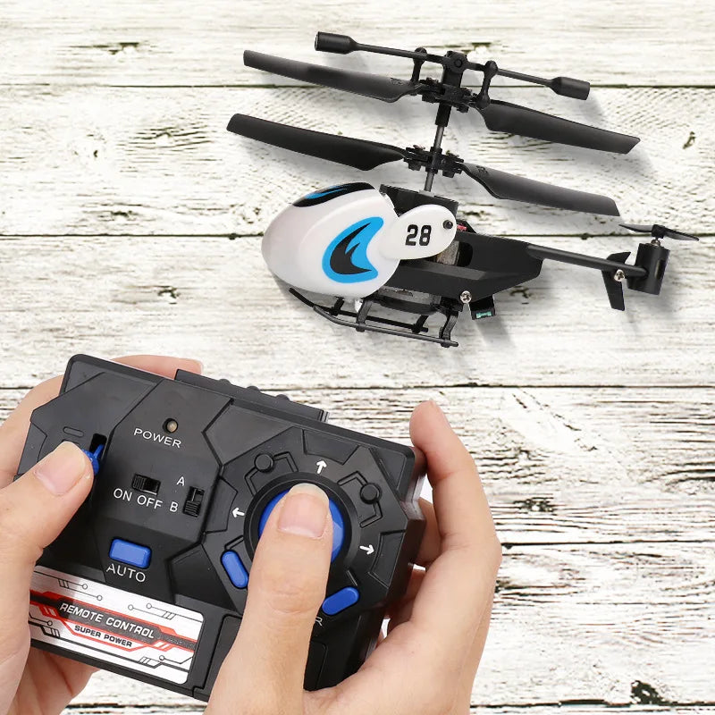 Mini Helicóptero RC — Aeronave com Controle Remoto, Aviões Rádio-Controlados, Brinquedo Profissional para Meninos / Crianças, Drone Planador Quadricóptero