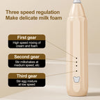 Mini Espumador de Café — Recarregável via USB, 3 Velocidades, Mixer Elétrico para Café e Leite, Batedor Portátil, Misturador para Ovos e Ferramenta de Cozinha Quente