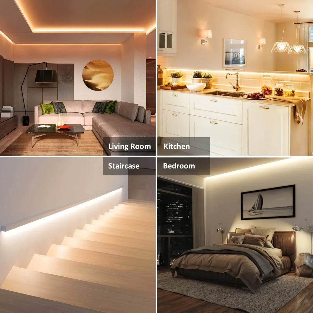 Fita LED 5V 2835 — Adesiva, Recortável, Luz Branca/Branco Quente, Fita Flexível para Iluminação de TV, Armários e Decoração de Casa