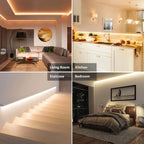 Fita LED 5V 2835 — Adesiva, Recortável, Luz Branca/Branco Quente, Fita Flexível para Iluminação de TV, Armários e Decoração de Casa