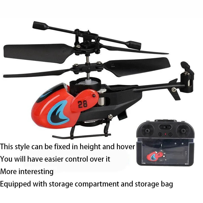 Mini Helicóptero RC — Aeronave com Controle Remoto, Aviões Rádio-Controlados, Brinquedo Profissional para Meninos / Crianças, Drone Planador Quadricóptero