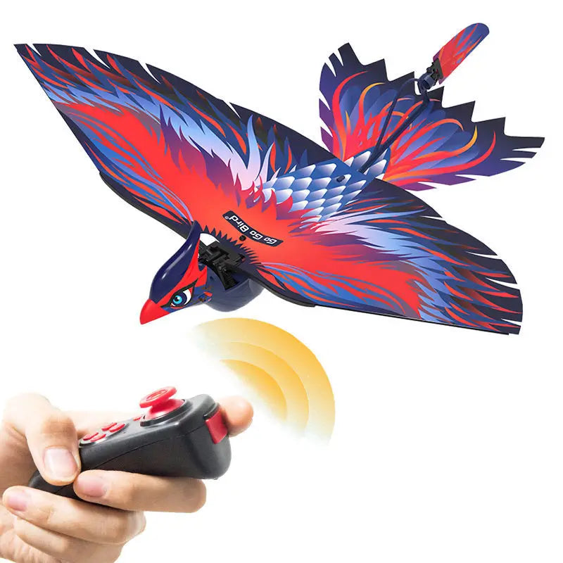 Drone RC — Pássaro com Som e Luz LED, Controle Remoto, Animal Voador Eletrônico, Robô em Forma de Pássaro, Brinquedo Elétrico para Crianças, Presente Interativo