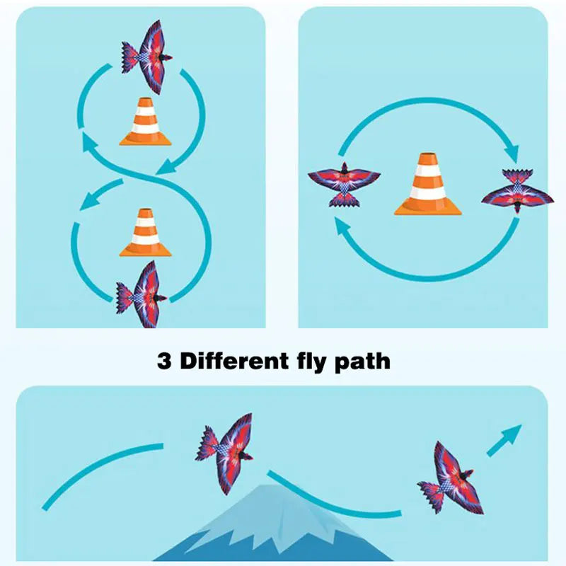 Drone RC — Pássaro com Som e Luz LED, Controle Remoto, Animal Voador Eletrônico, Robô em Forma de Pássaro, Brinquedo Elétrico para Crianças, Presente Interativo