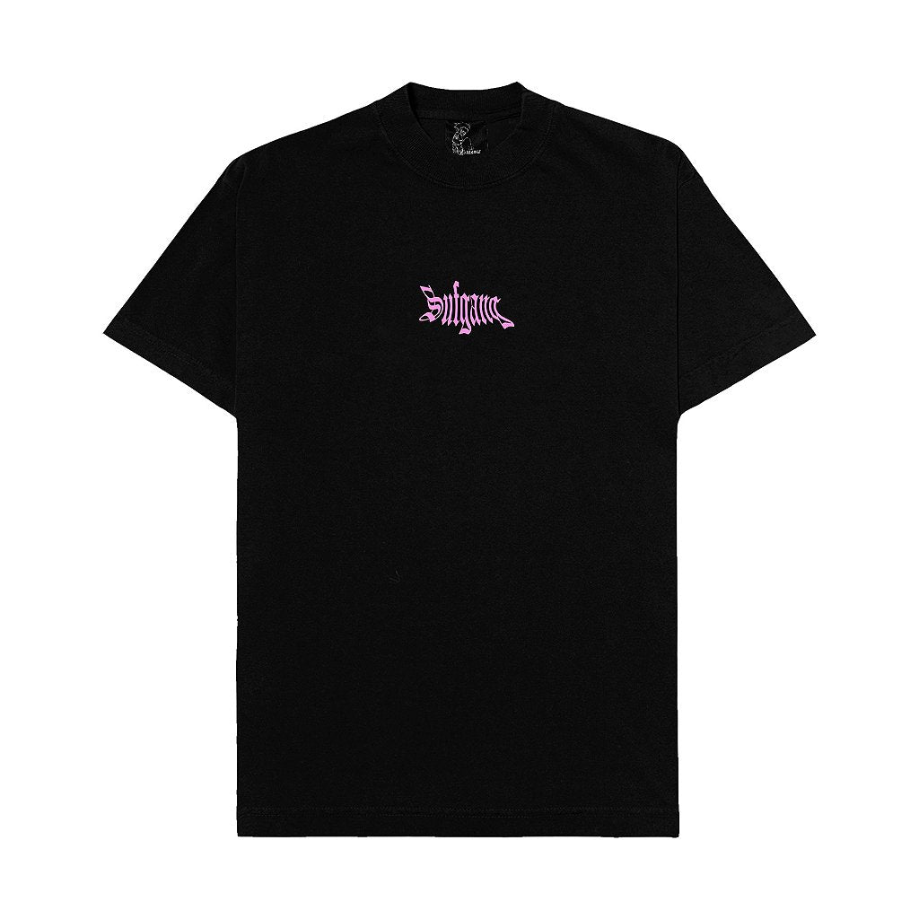 TEE BASIC BLACK / PINK LOGO