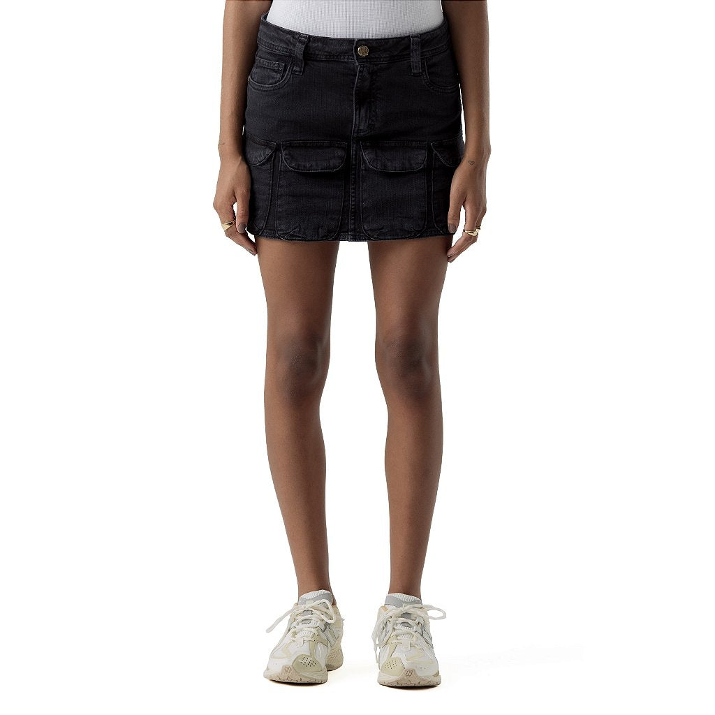 CARGO SKIRT 4SUF BLACK